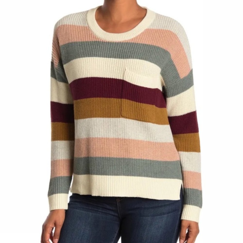 Madewell Thompson Colorblock Stripe Sweater Size XS